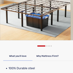 Queen platform bed frame.