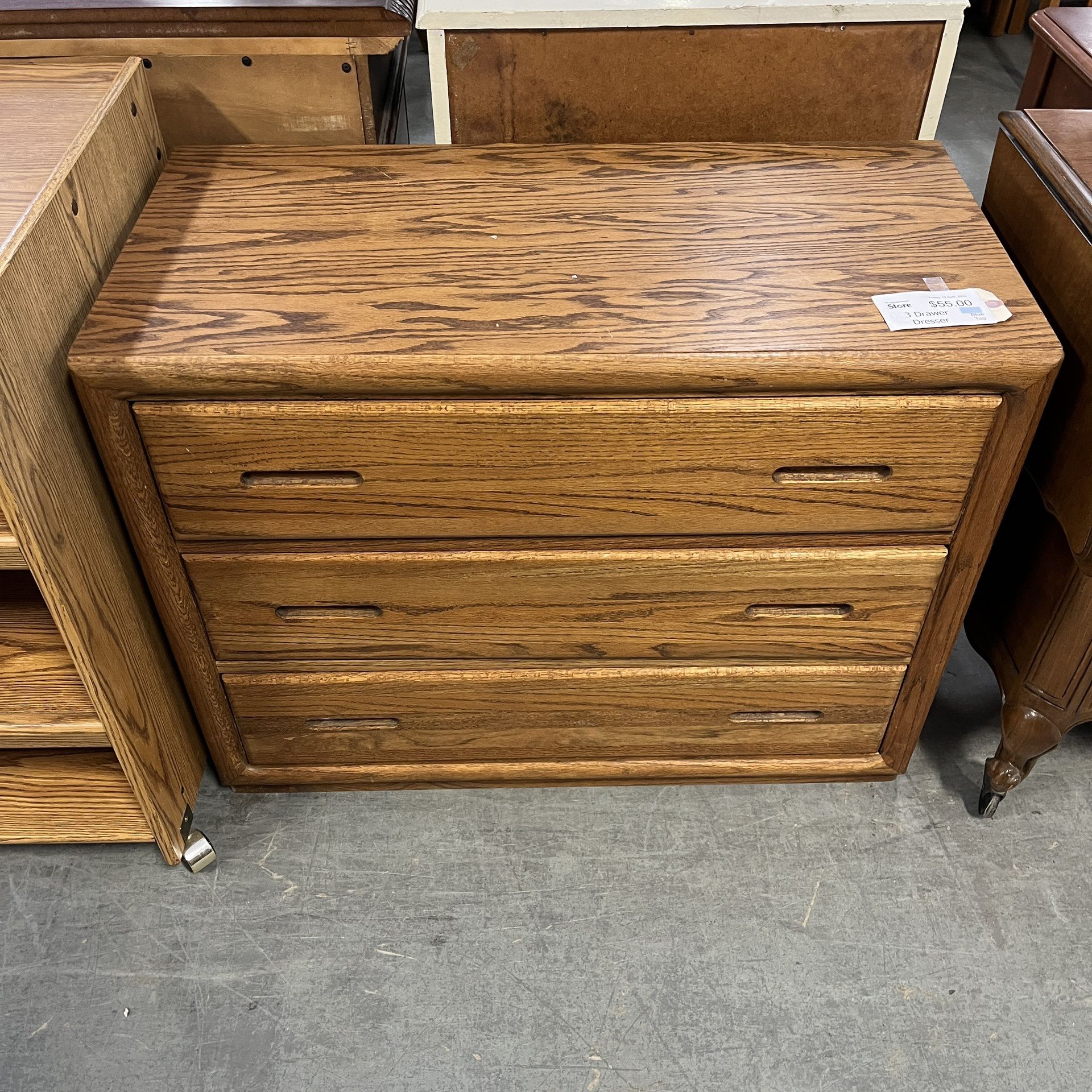 3 Drawer Wood Dresser ( In Store) 