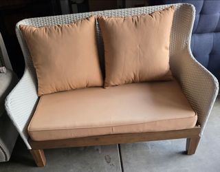 Wicker Loveseat with Cushions