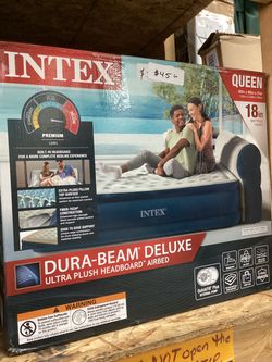Intex Dura-Beam Deluxe Queen Airbed with Headboard