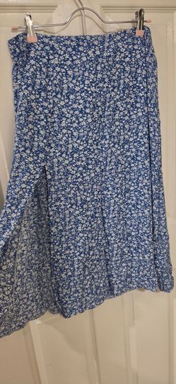 Blue floral skirt