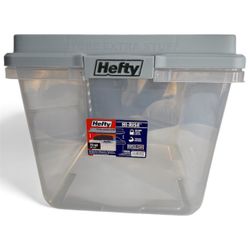Hefty Clear 72QT Hi Rise Storage Tote