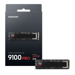 UNOPENED SAMSUNG SSD 9100 PRO 4TB, PCIe 5.0x4 M.2 2280, Seq. Read Speeds Up to 14,800MB/s