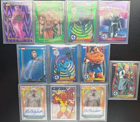 2026 Topps Finest Fantastic Four 11 Card Lot 2 Autos /75 /96 /99 /150