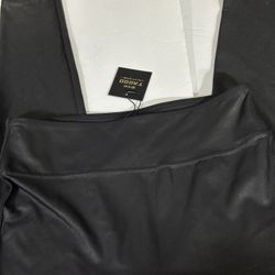 New Tags Taboo Faux Leather Leggings Size XXL Black Look Like Leather 