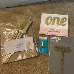 First Birthday ONE Cake Toppers And Centerpieces