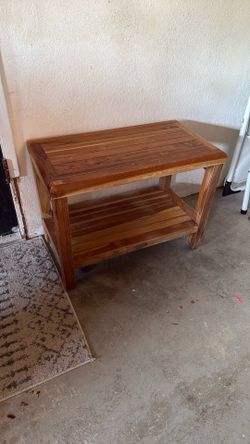 Wood bench