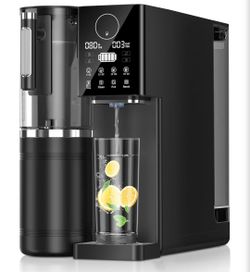 Reverse Osmosis Water Filter Countertop, 8-Stage RO Filtration System, Portable Water Purifier for Kitchen, Office, RV, No Installation, Black