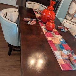 Dark Cherrywood Table And Chairs