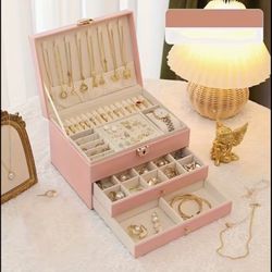 Three Tier Pink Jewelry Box