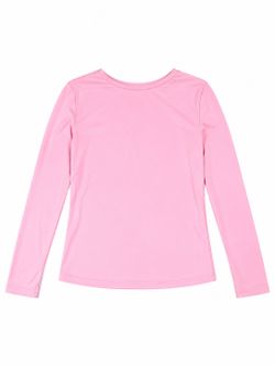 Pink Long Sleeve Crew Neck Top