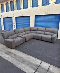 Sweeney 6-Piece Fabric Power Reclining Sectional with Power Headrests