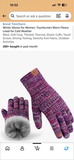 TrimCharm Women's Touchscreen Winter Knit Gloves