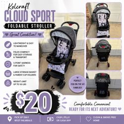 👶 Kolcraft Cloud Sport Foldable Stroller – ONLY $20!