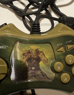Limited Edition Street Fighter 15 Anniversary Guile Original Xbox Wired Fightpad