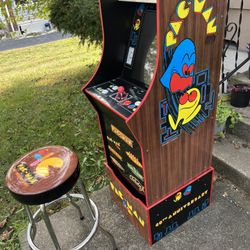 40th Anniversary Pac-Man Arcade With With Stool