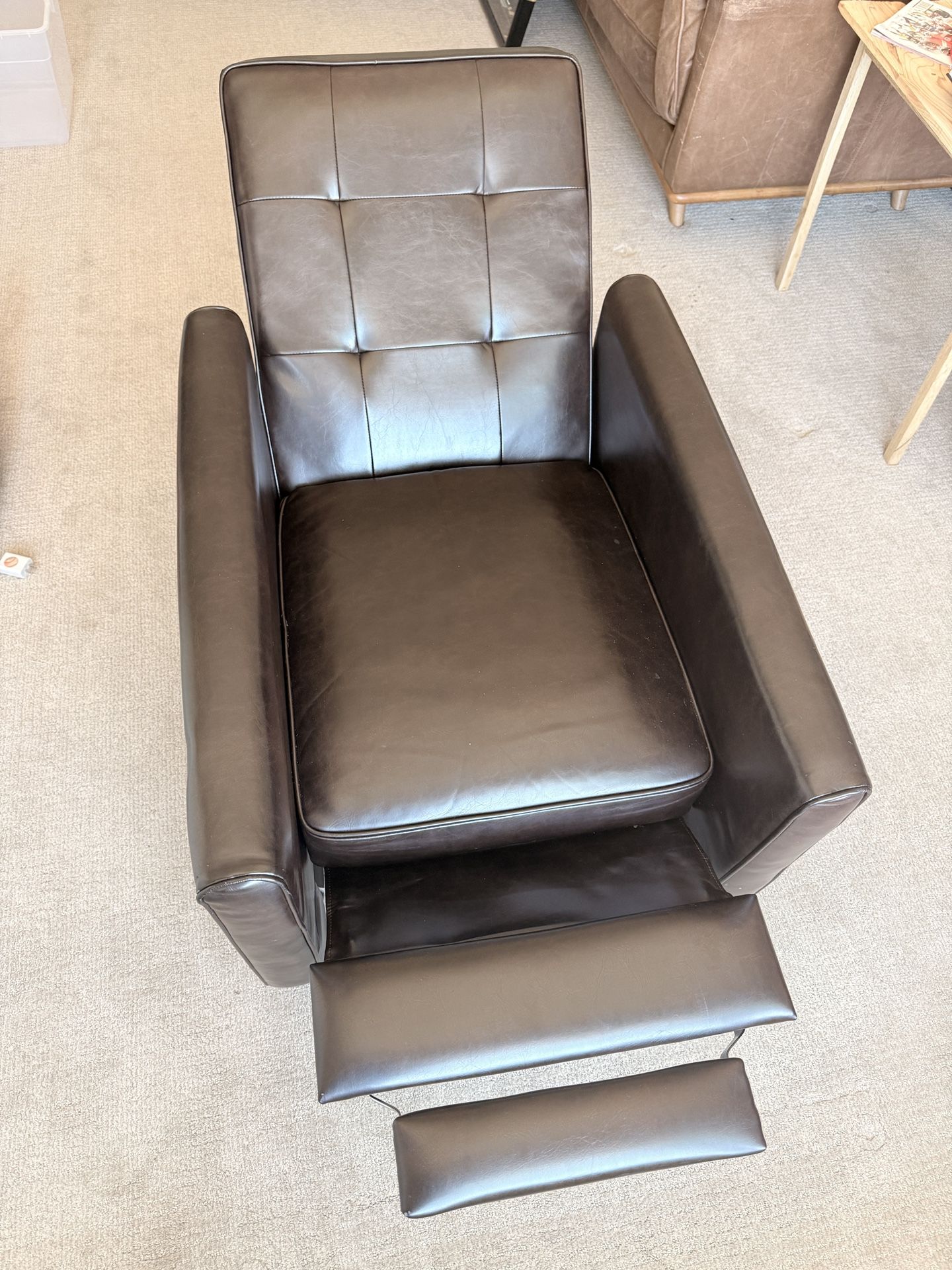 Faux Leather Recliner