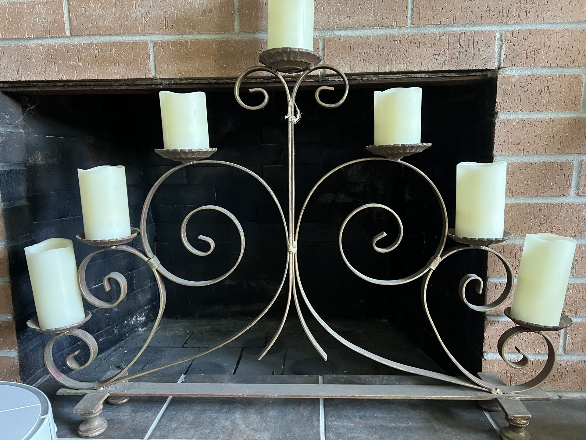 Candelabra Fireplace Candle Holder Vintage