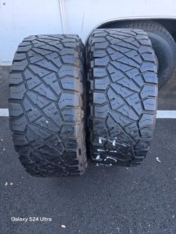 2 Used Tires Lt35x12.50r17 Nitto Ridgerappler LR E, 10 PLY, DOT 2024 $250.00