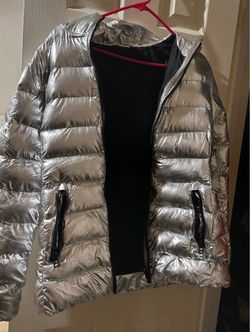 Silver Metallic Puffer Jacket