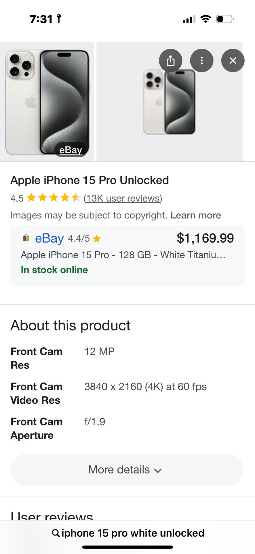 iPhone 15 Pro Unlocked