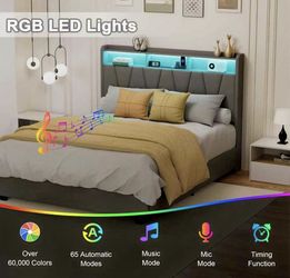 NEW QUEEN SIZE LED BED WITH MATTRESS AND FREE DELIVERY 