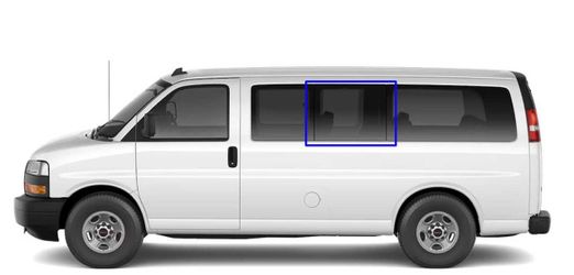 VWD CE03-L2-P Solid Fixed Glass OE Style Van Window – Sprinter Driver Side Forward