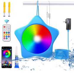 Pool Lights with App Control, 20W Smart Magnetic Underwater LED Lights with 252 Beads, IP68 Waterproof, 16 Million Colors and 12V Nicheless Light for 