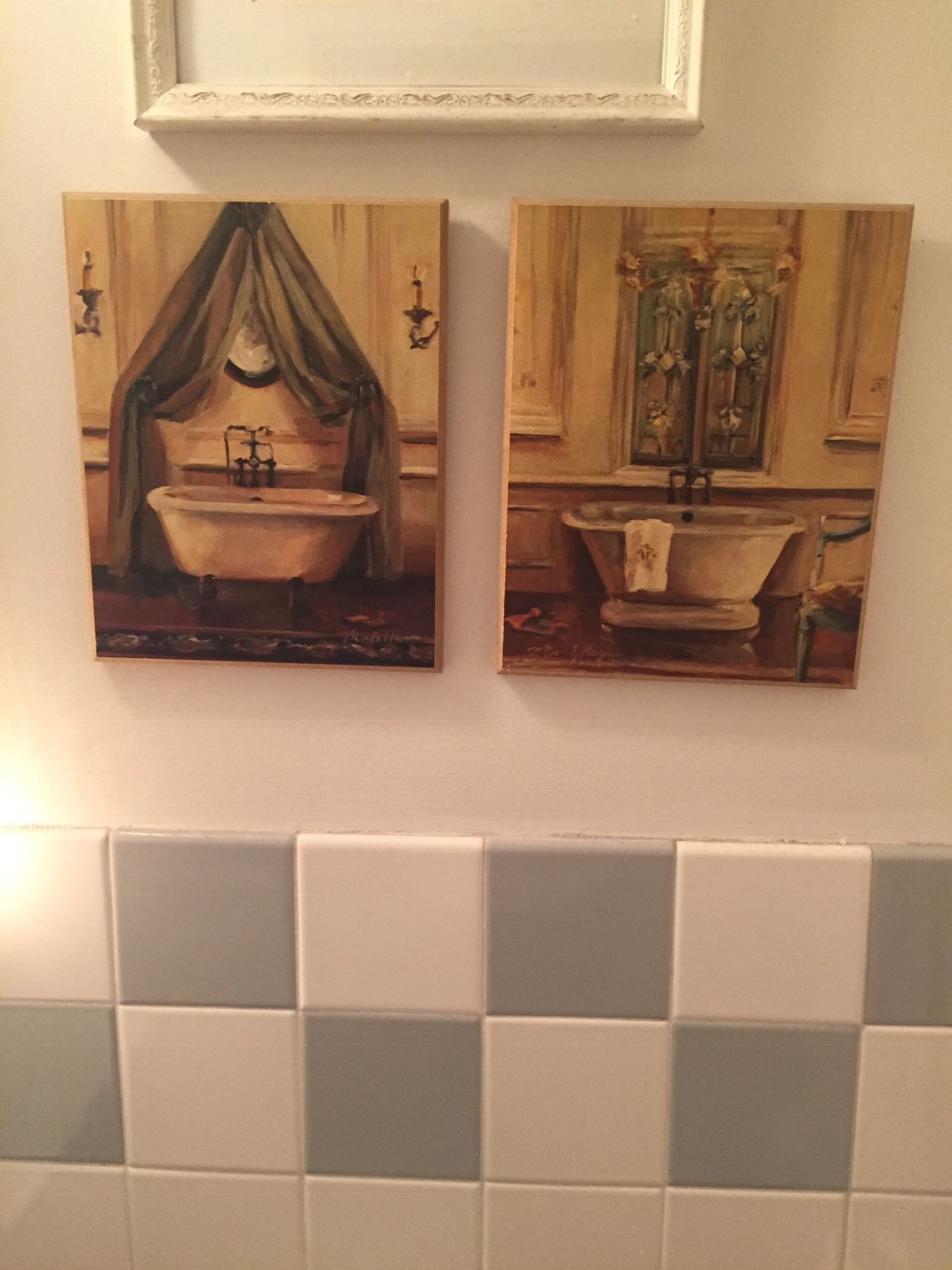 Bathroom framed paintings