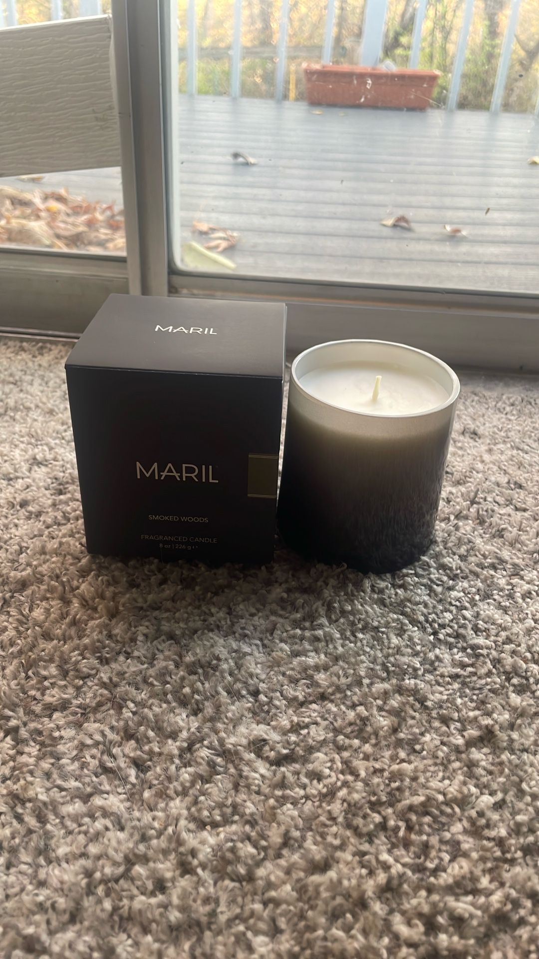 Maril Candle 8oz Smoked Woods 