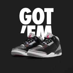 Air Jordan 3 Black cement 