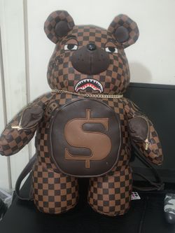 Limited Edition Spray ground Bear Backpack(golden Ticket)