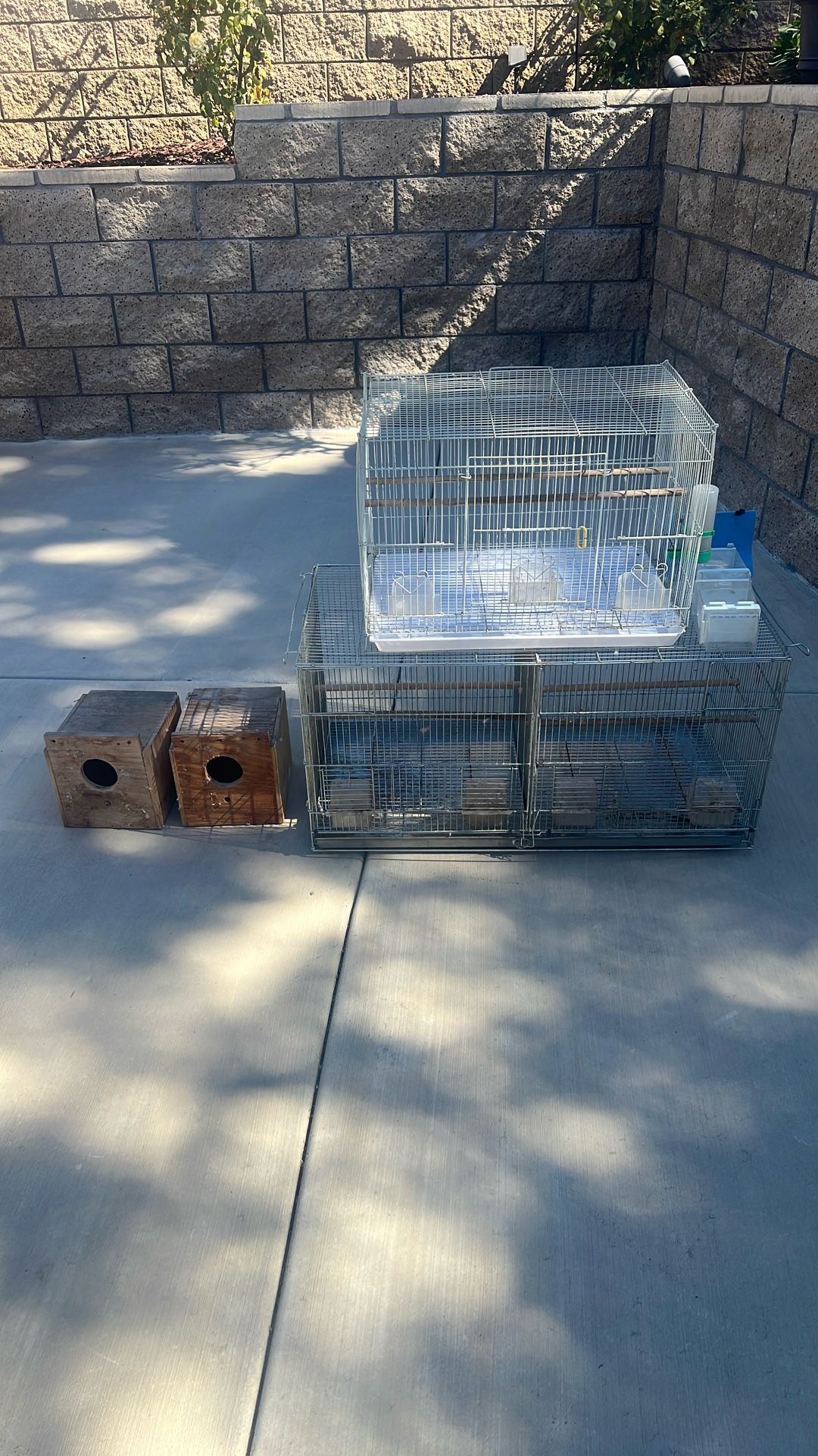 Bird Cage Single And With Divider For Breeding, 2 Nest Box Set
