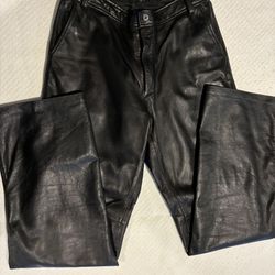 Men’s Black Leather Pants