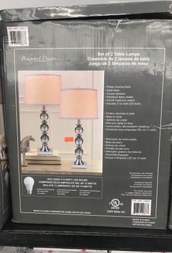 Bridgeport designs crystal table lamps 2 pack 2025