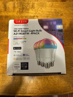 Orein RGB Smart Light Bulb 100w - 4 Pack