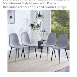 Brand New In Box Set Of 4 Leather Didnibg Chairs 