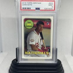 Juan Soto 2018 Topps “Heritage, PSA Graded#9” Rookie Card#502