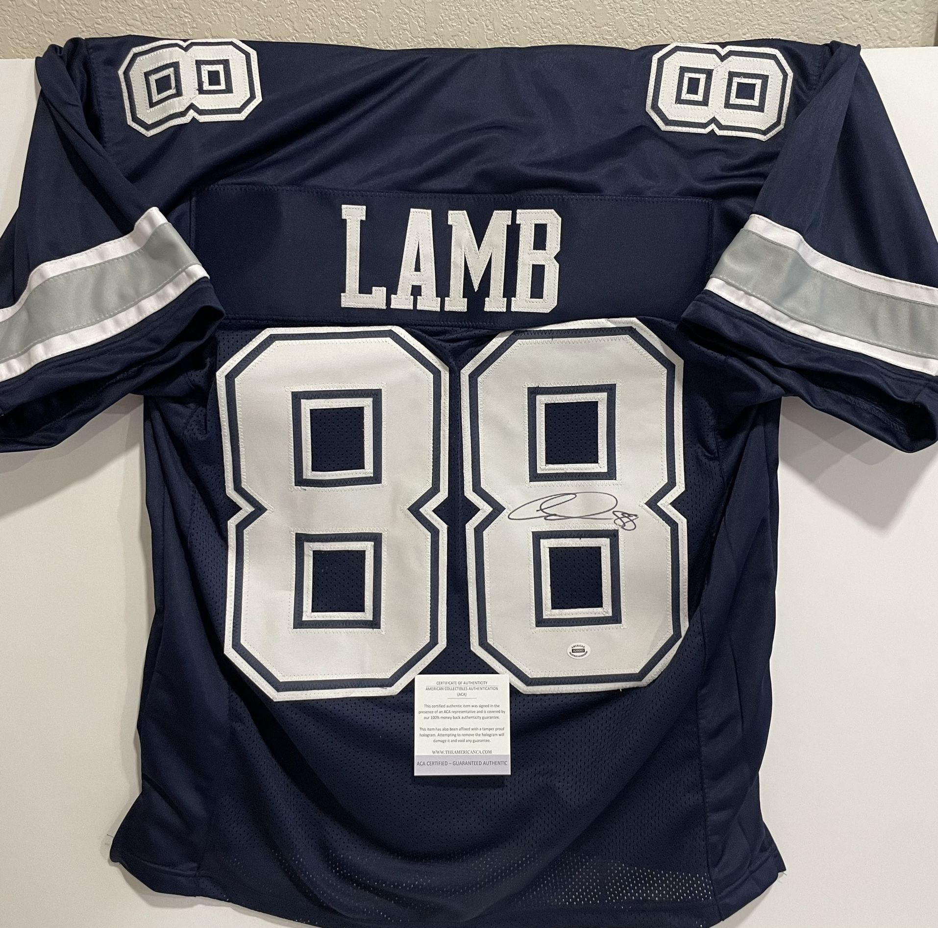 CEEDEE LAMB DALLAS COWBOYS SIGNED AUTOGRAPHED JERSEY WITH ACA COA