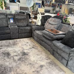 Grey 2 Pc Sofa And Love Huge Special Only $1299