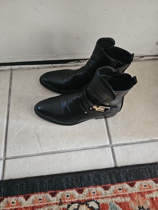 BRAND NEW MEN'S DRESS BOOTS BRITISH STYLE BLACK COLOR SIZE 9