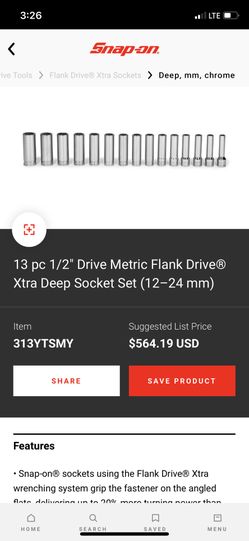 Snap on Deep sockets