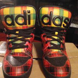 MENS ADIDAS JEREMY SCOTT JS INSTINCT TARTAN PLAID SKATE SHOES SIZE 9.5