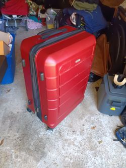 Red Hard Shell Rolling Luggage Suitcase