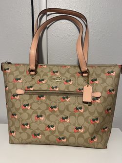 Coach strawberry tote bag