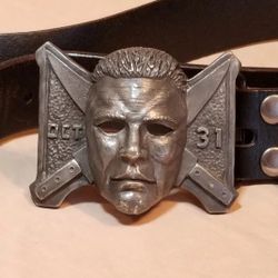 Halloween Movie 1978 Michael Myers Mask Belt Buckle Shape Vintage Slasher