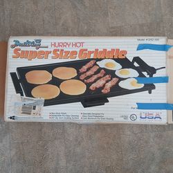 Super size electric griddle