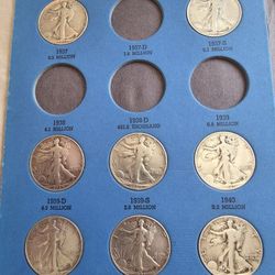 Collectible Coins 23- Walking Liberty Half Dollars 