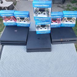 All 4 Models Available each with 2 Controls. 2016 PS4 500GB $150! 2018 PS4 Slim 1TB $180 2020 PS4 Pro 1TB $230! The 2021 PS4 Pro Slim 72 Edition $280!