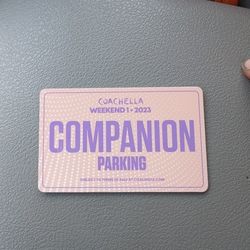 Coachella Companion Parking Pass $50